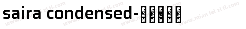 saira condensed字体转换